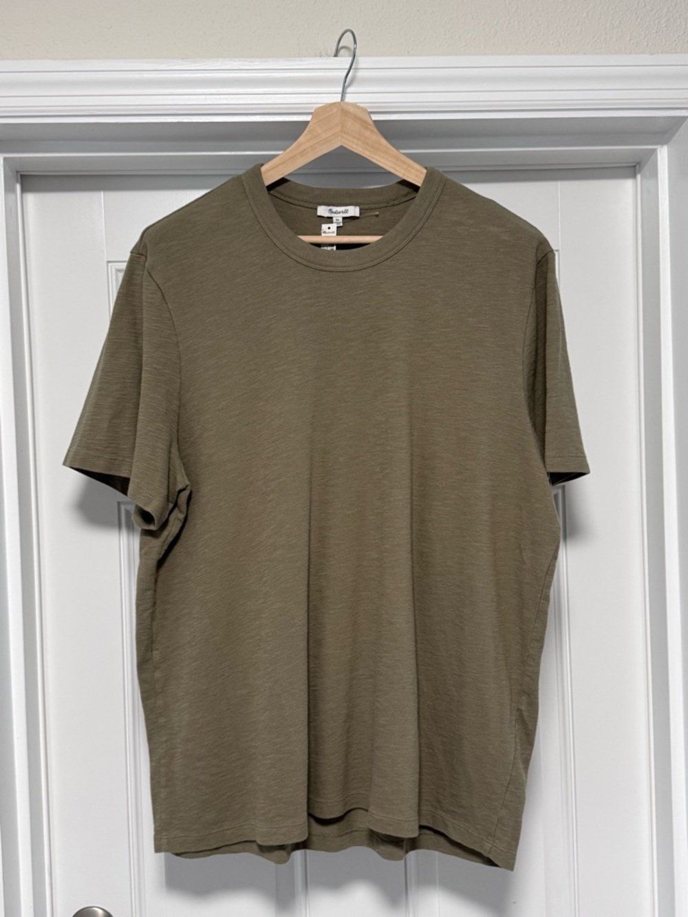 NWT Madewell Heavyweight Slub Cotton Tee Faded Fatigue XL